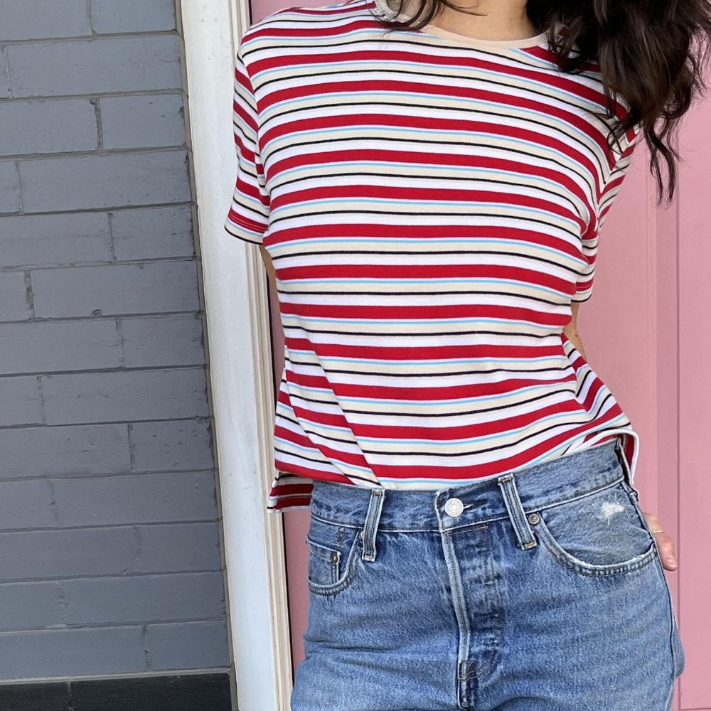 Karen Scott | Striped Tee Shirt | Women's Small